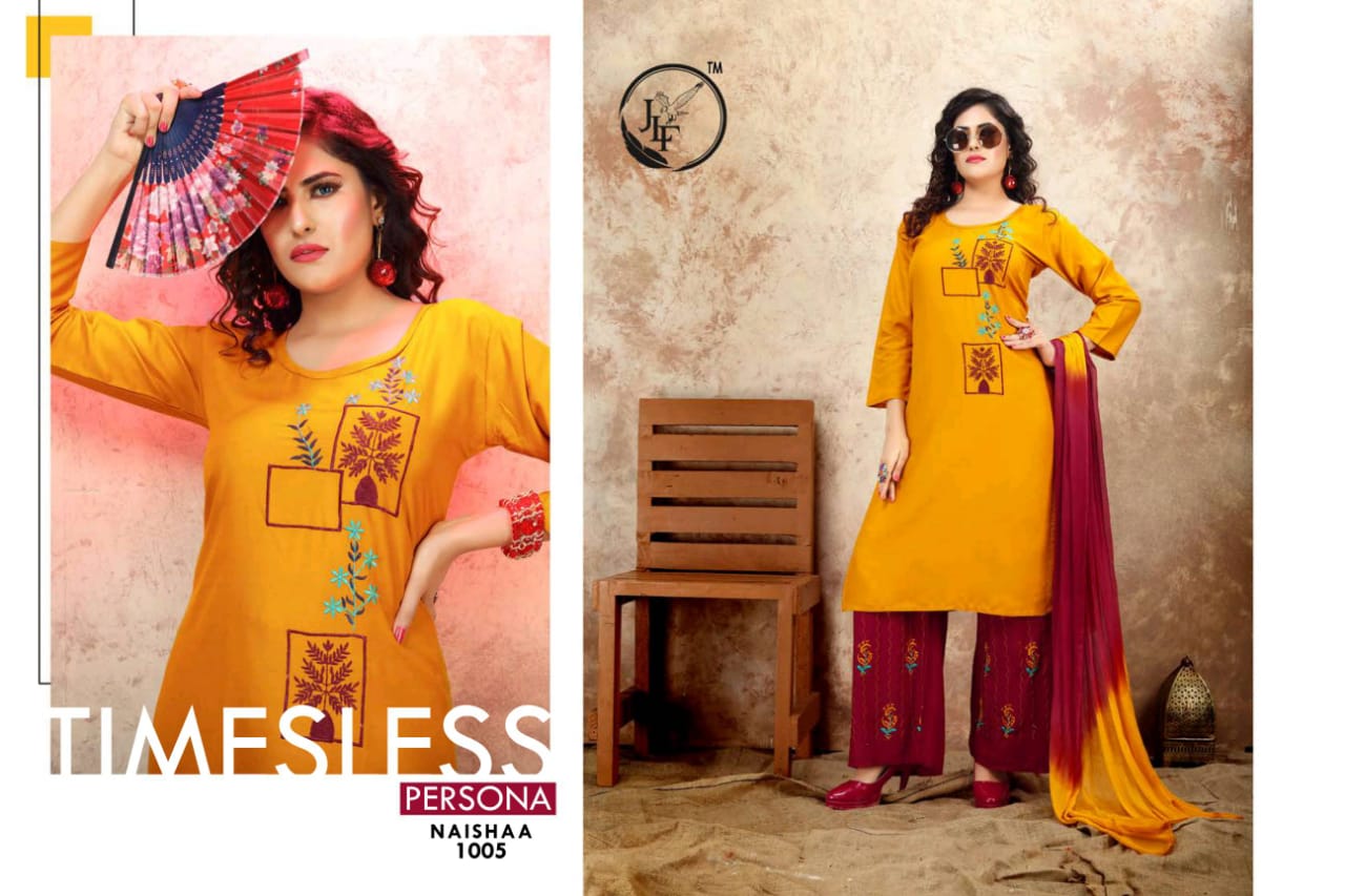 Jlf Presents Naishaa Designer Kurti With Palazzo Collection