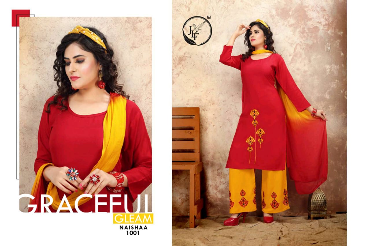 Jlf Presents Naishaa Designer Kurti With Palazzo Collection