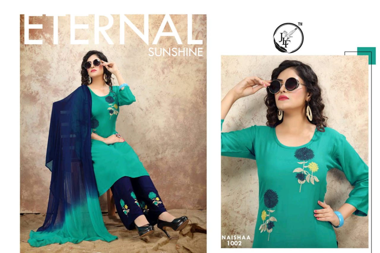 Jlf Presents Naishaa Designer Kurti With Palazzo Collection