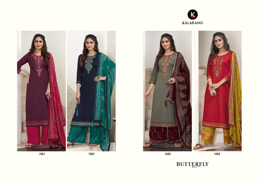 Kalarang Presents Butterfly Vol 2 Designer Dress Material