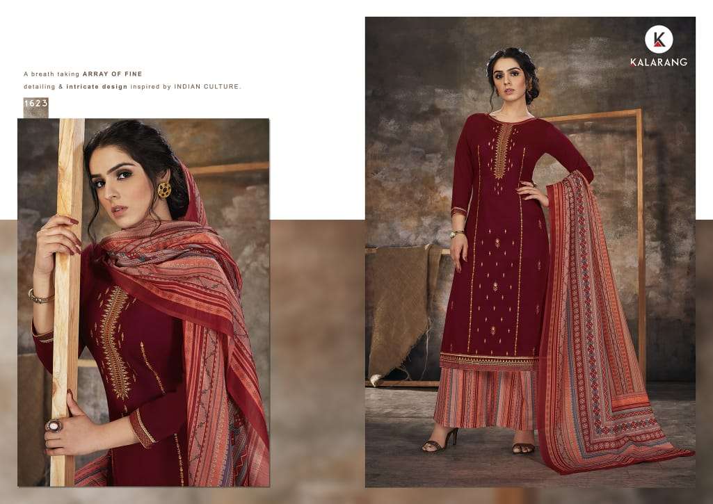 Kalarang  Presents Bindiya  Designer Dress Material