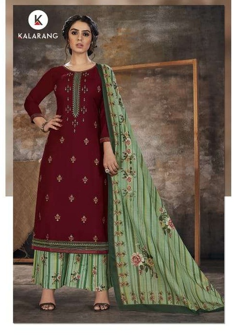 Kalarang  Presents Bindiya  Designer Dress Material