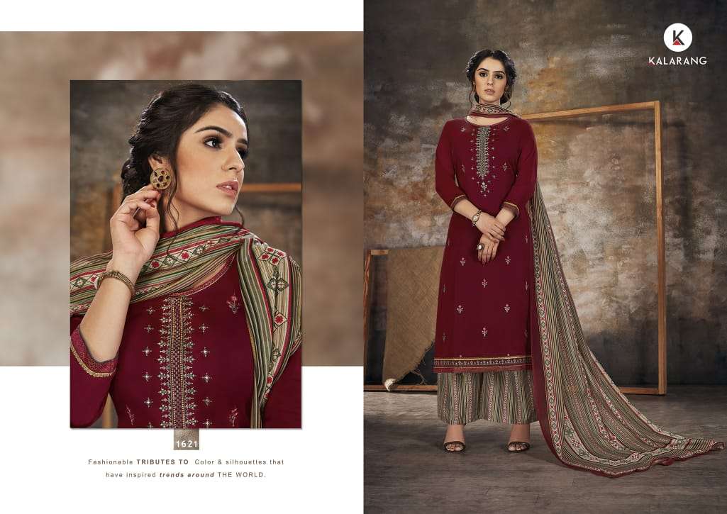Kalarang  Presents Bindiya  Designer Dress Material
