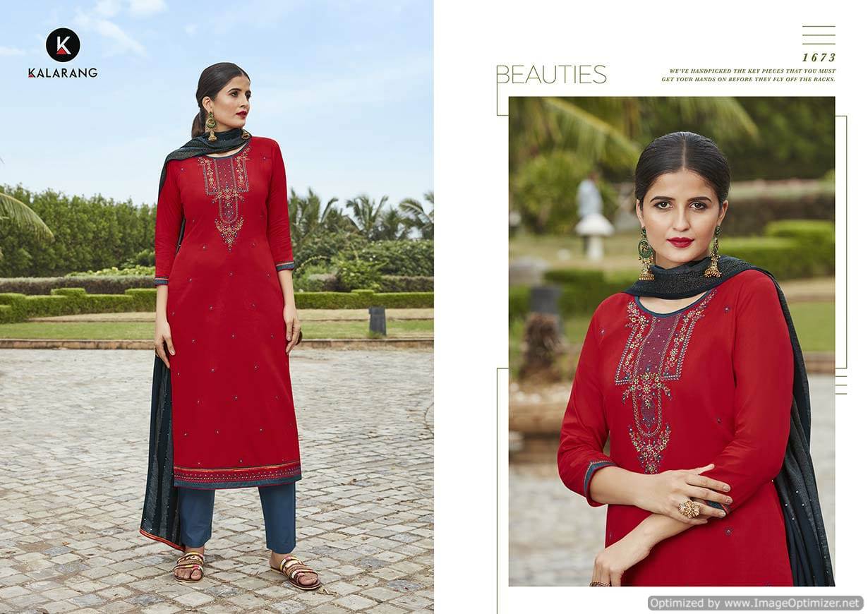 Kalarang  Presents Saloni Vol  2 Designer Dress Material