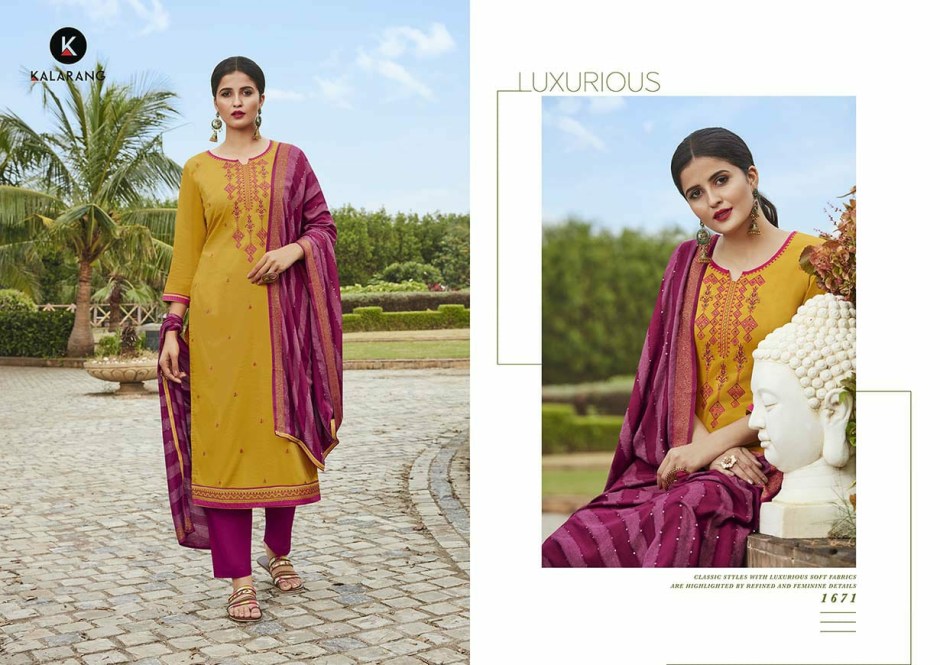 Kalarang  Presents Saloni Vol  2 Designer Dress Material