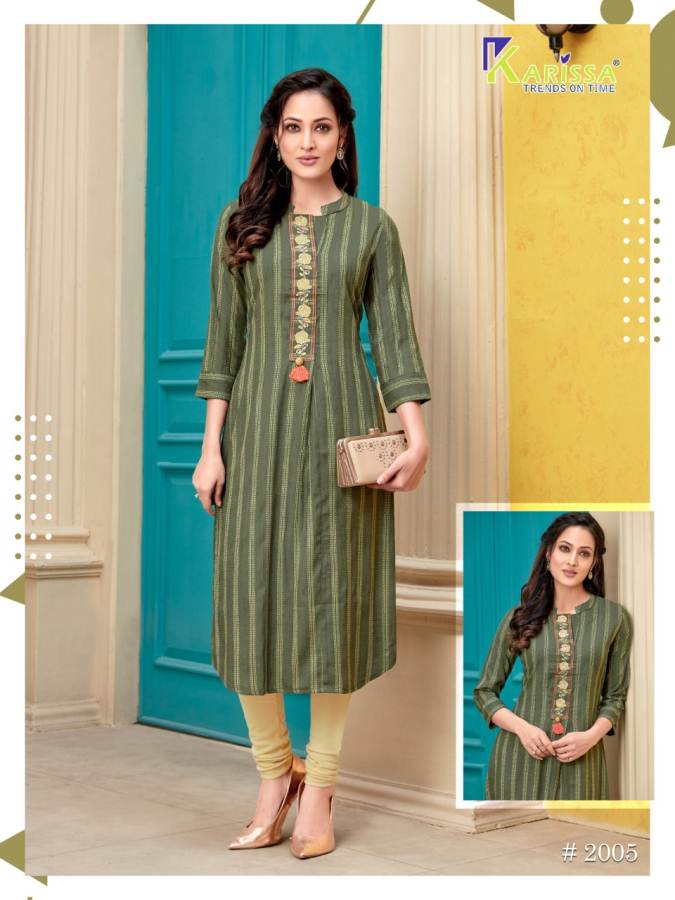 Karissa  Presents Vintage Straight Cut Kurti Collection