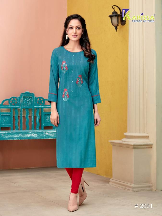 Karissa  Presents Vintage Straight Cut Kurti Collection