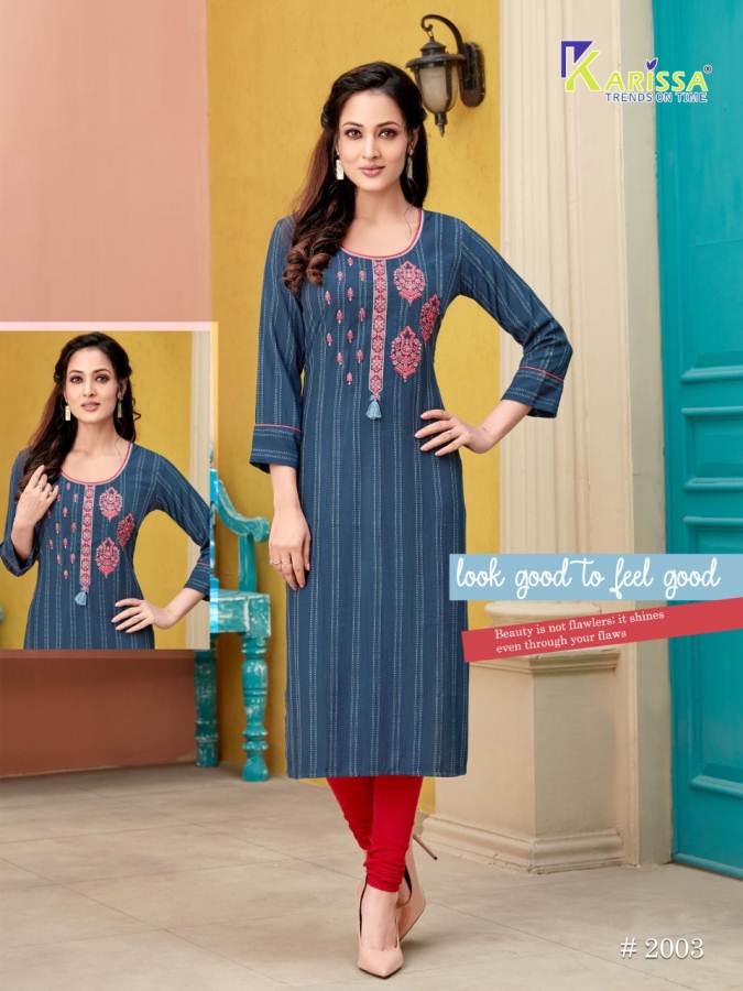 Karissa  Presents Vintage Straight Cut Kurti Collection
