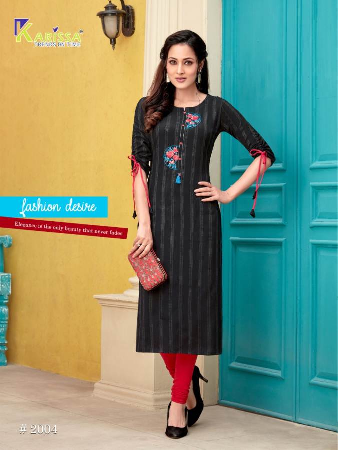 Karissa  Presents Vintage Straight Cut Kurti Collection