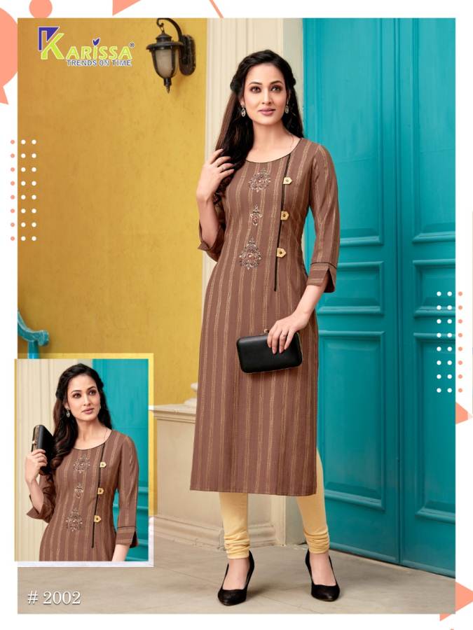 Karissa  Presents Vintage Straight Cut Kurti Collection