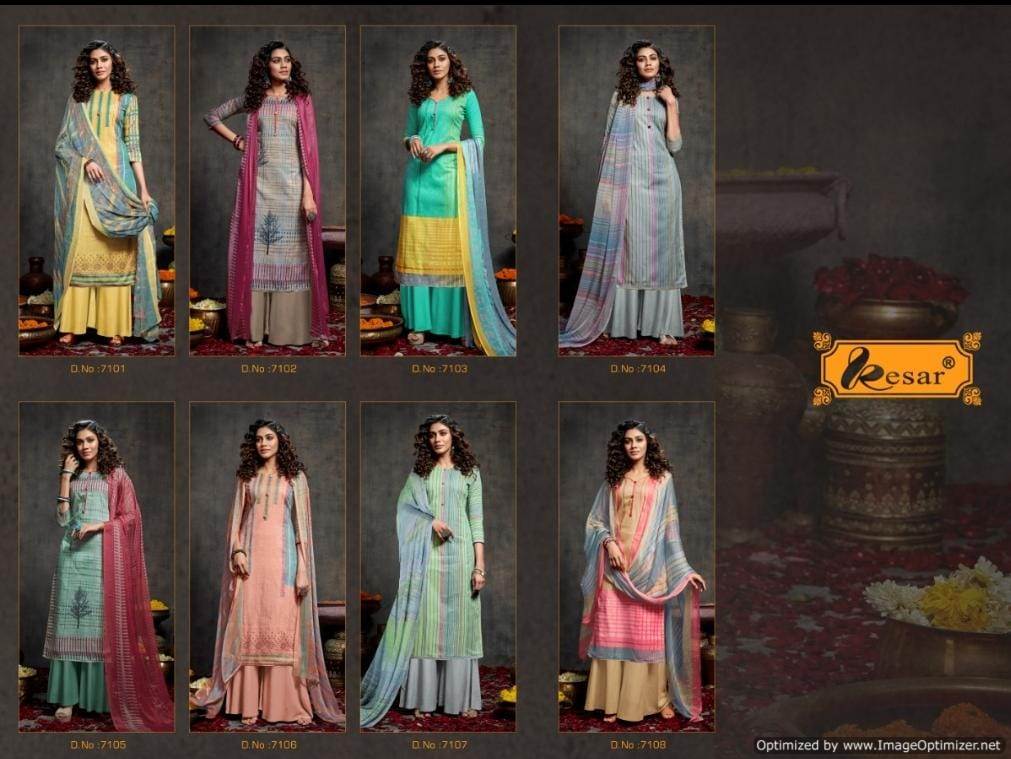 Kesar Presents  Paris  Designer Dress Material