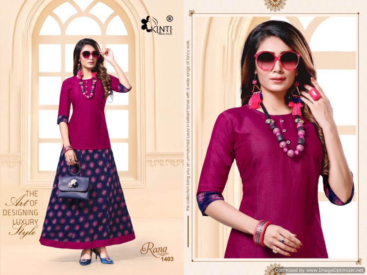Kinti Presents  Rang Tarang Vol 14 Top With Skirt