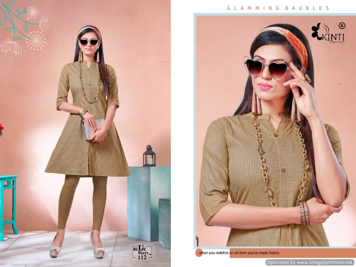 Kinti Presents  Blue Berry Short Kurti Collection
