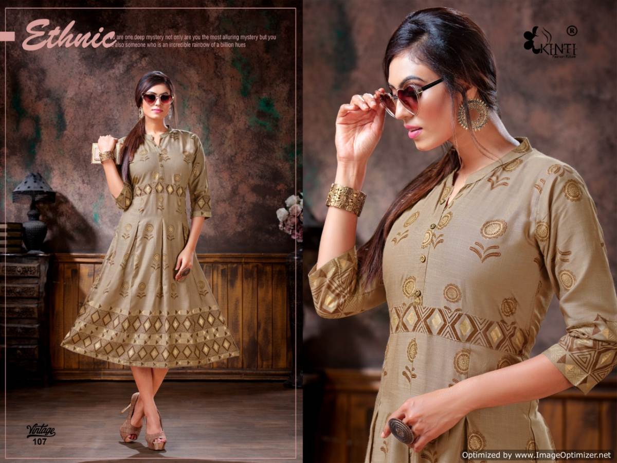 Kinti Presents Vintage  Printed Kurti Collection