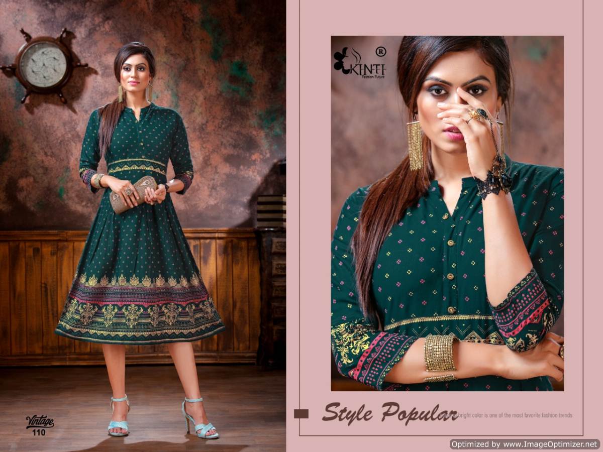 Kinti Presents Vintage  Printed Kurti Collection
