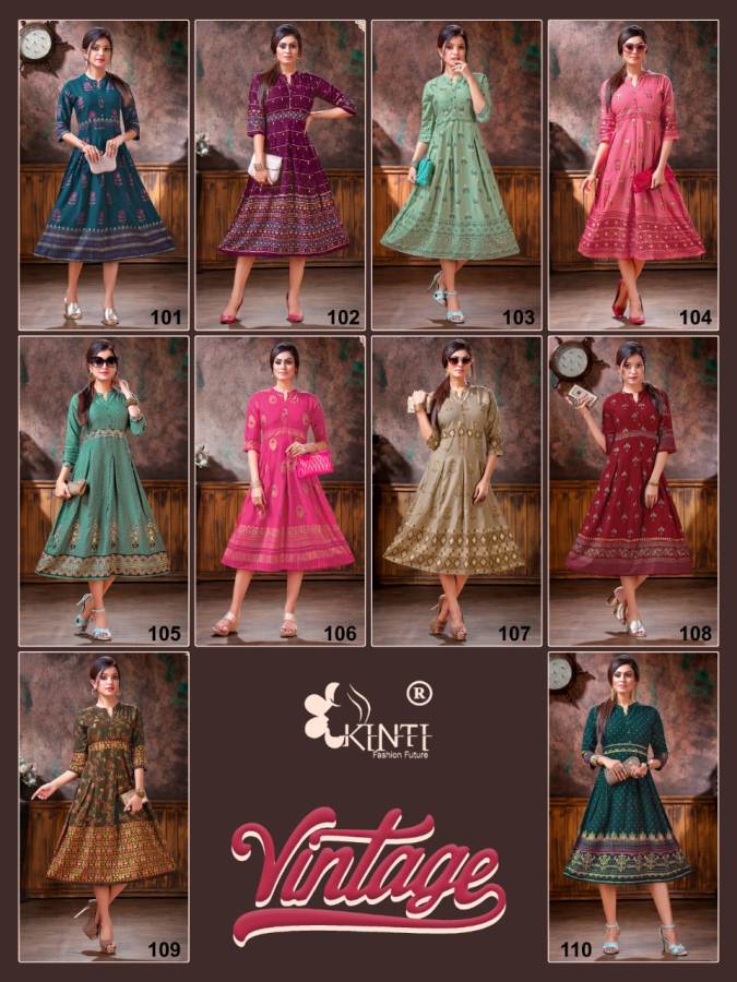 Kinti Presents Vintage  Printed Kurti Collection