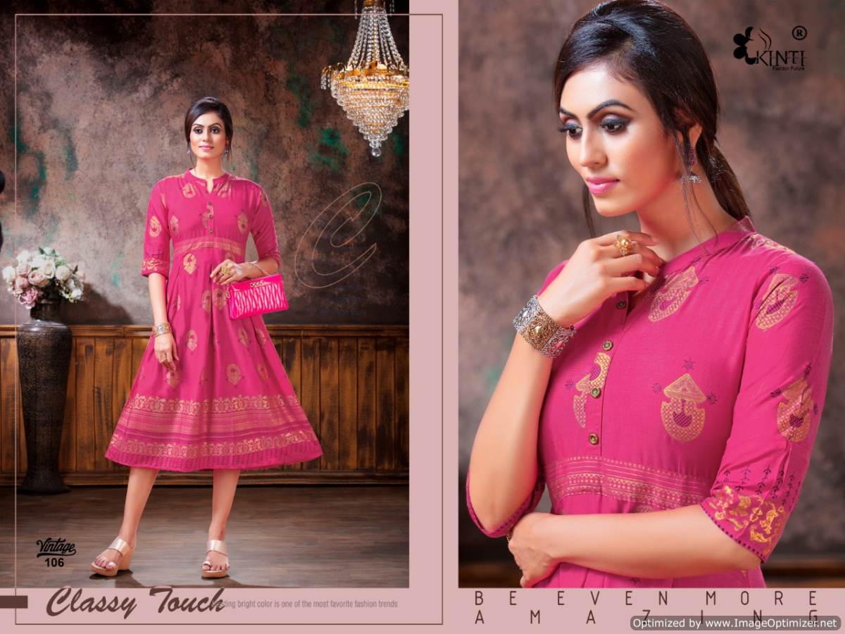 Kinti Presents Vintage  Printed Kurti Collection