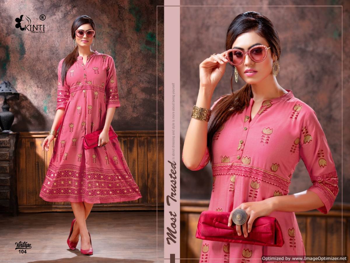 Kinti Presents Vintage  Printed Kurti Collection
