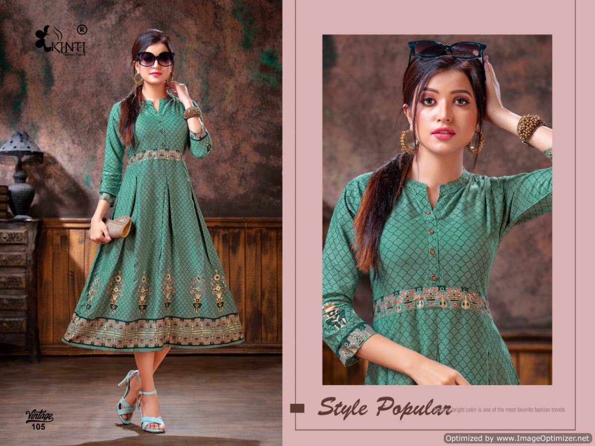 Kinti Presents Vintage  Printed Kurti Collection