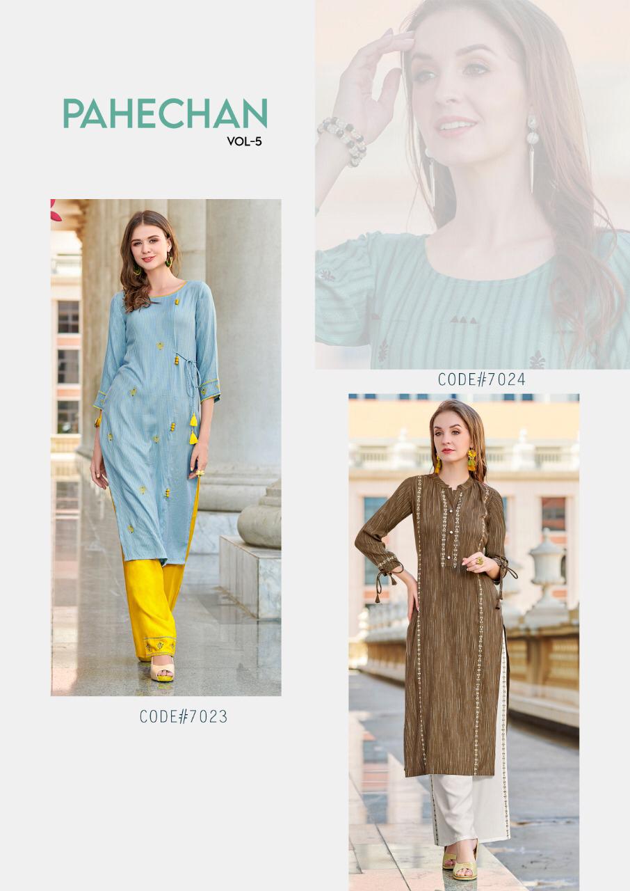 Koodee Presents Pahechan Vol 5 Kurti With Plazzo Collection
