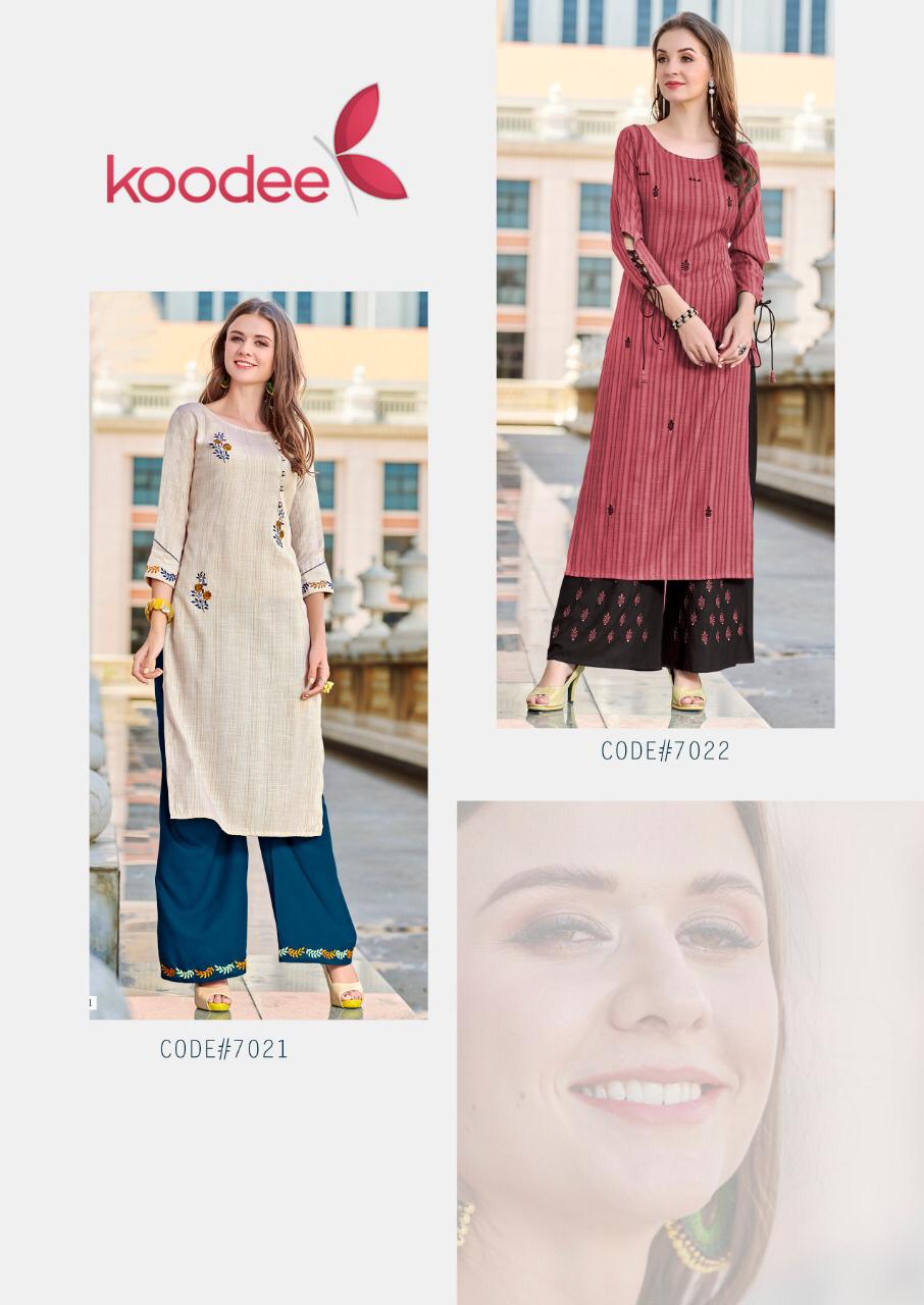 Koodee Presents Pahechan Vol 5 Kurti With Plazzo Collection