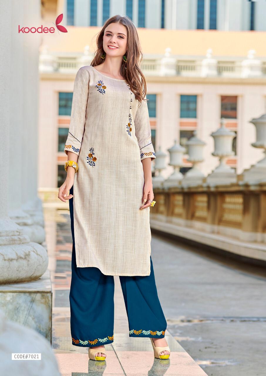 Koodee Presents Pahechan Vol 5 Kurti With Plazzo Collection
