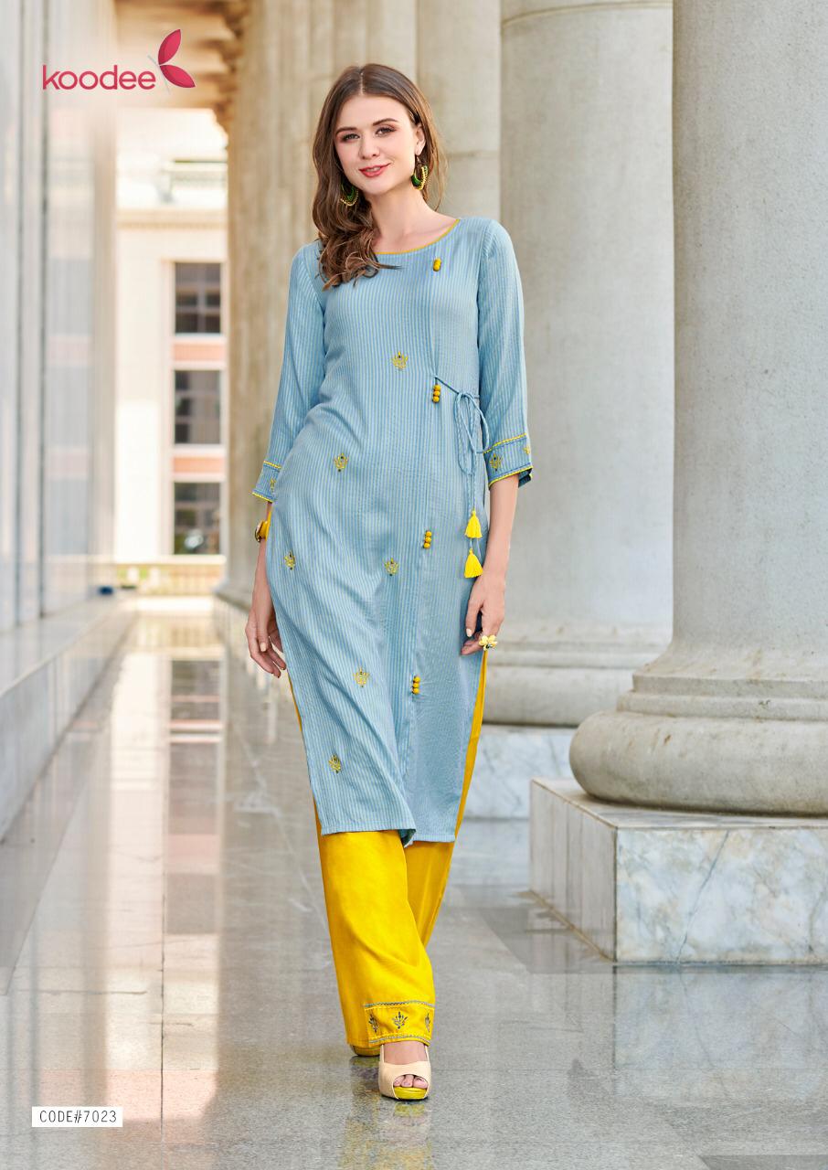 Koodee Presents Pahechan Vol 5 Kurti With Plazzo Collection