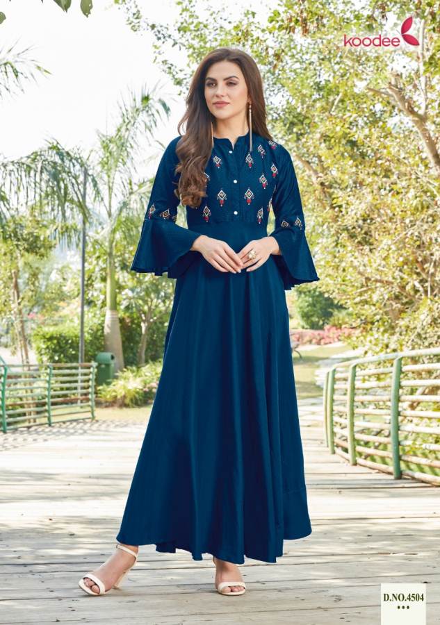 S4u Shivali Hello Jacket Vol 5 Hit Design Rayon Slub Fabric Fancy Long Gown  Style Casual