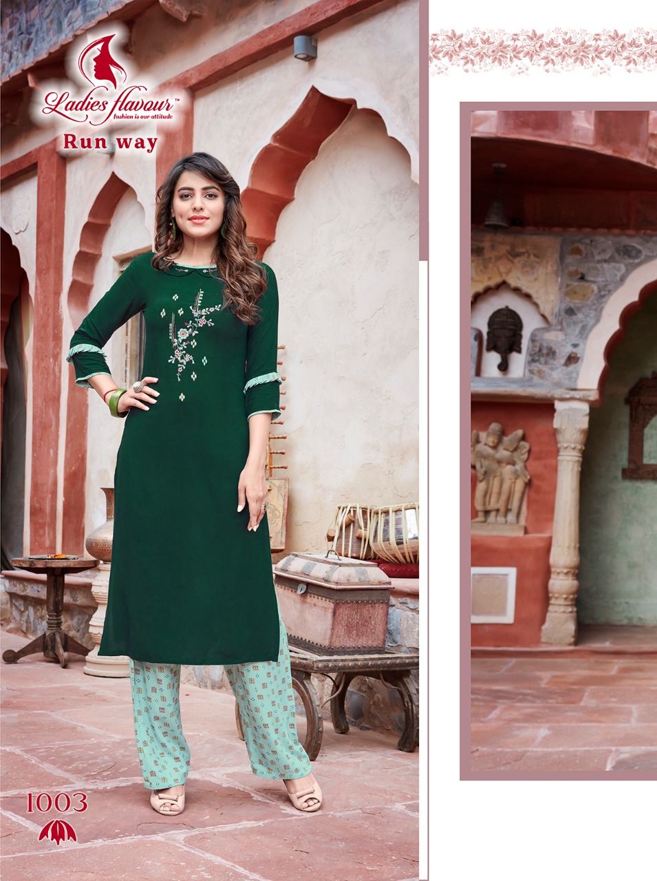 Ladies Flavour Presents Runway Kurti With Bottom Collection