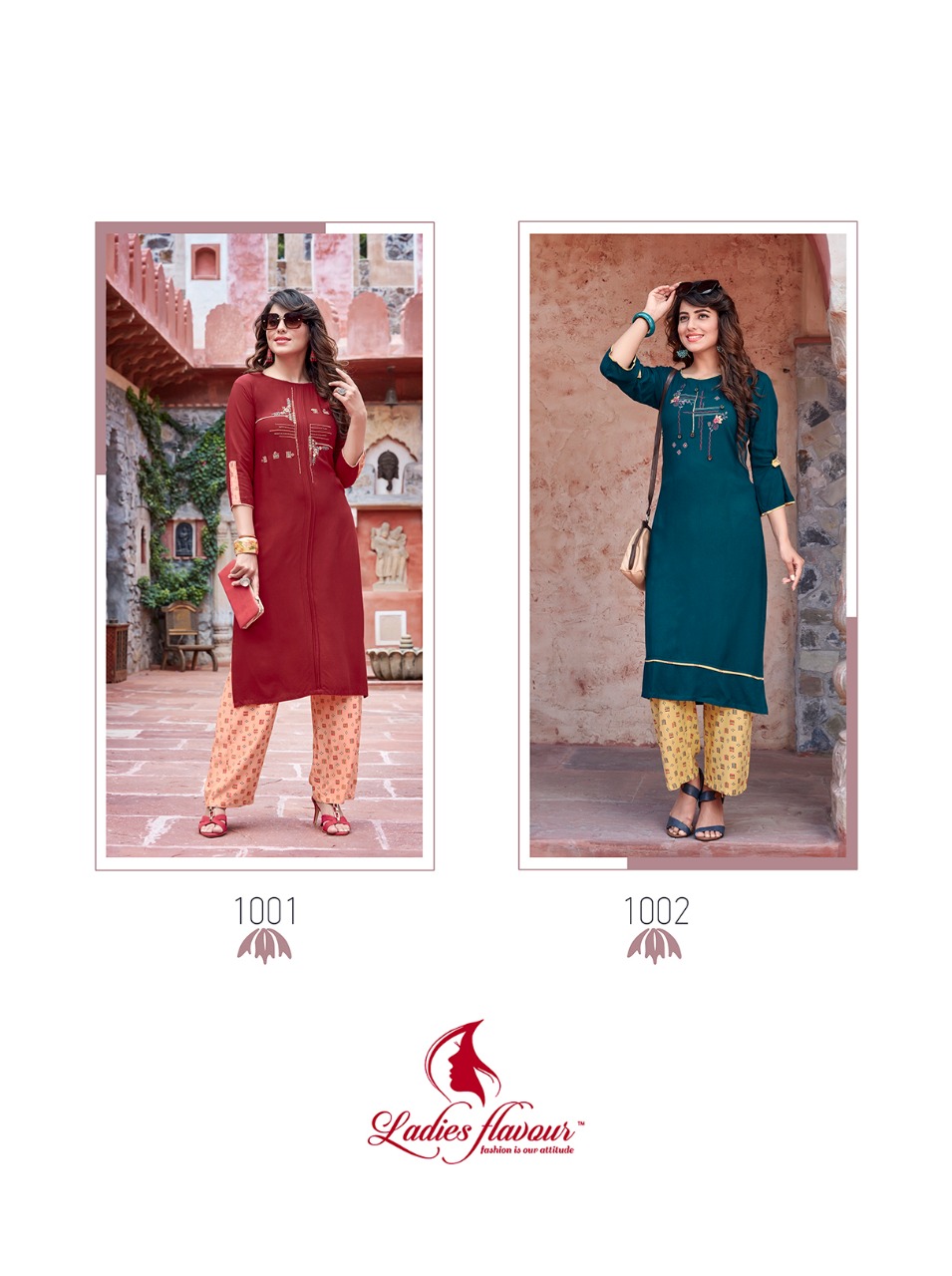 Ladies Flavour Presents Runway Kurti With Bottom Collection