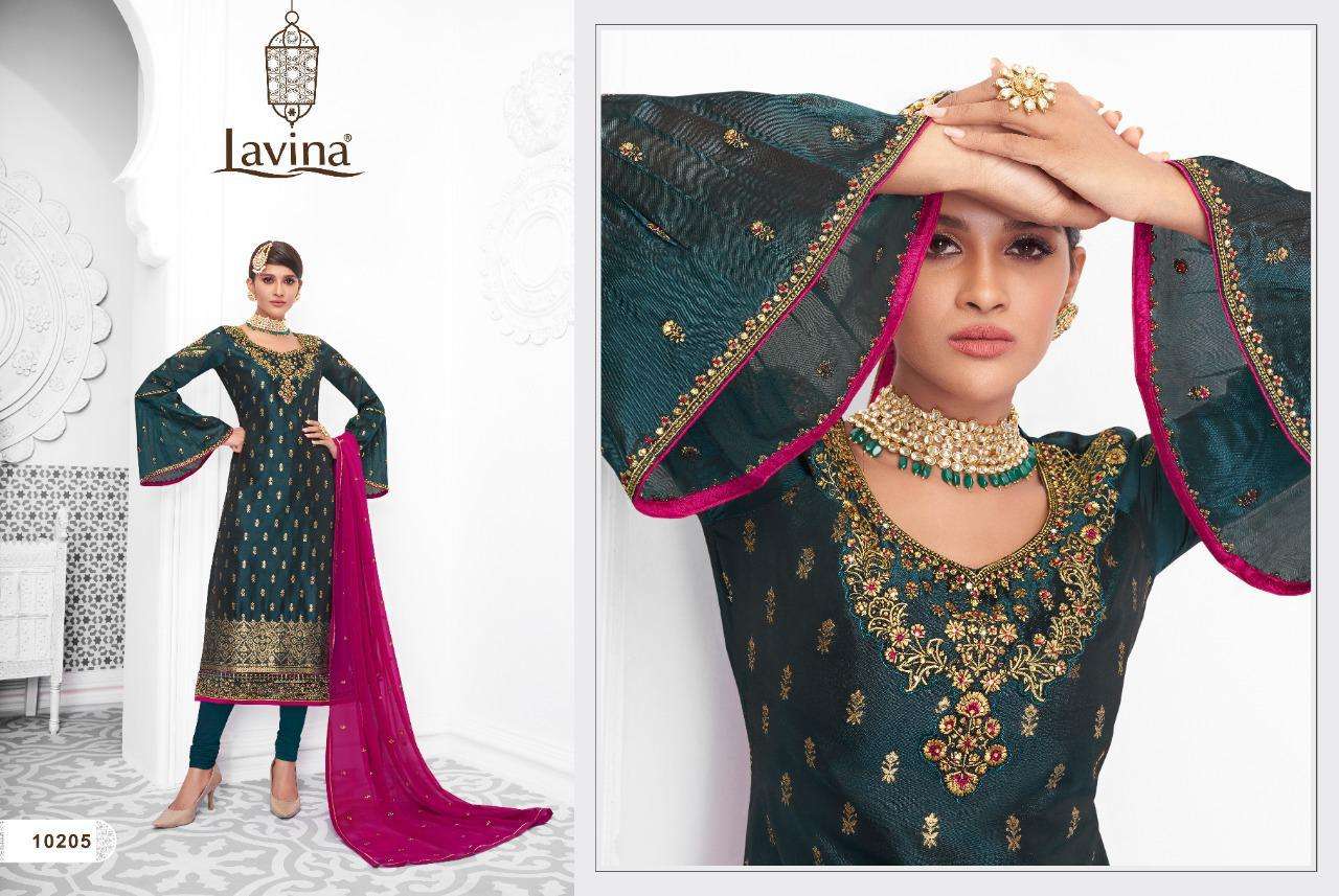 Lavina  Vol 102  Silk Embroidered Salwar Suits
