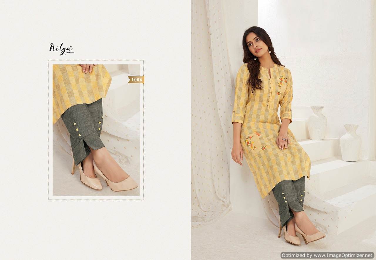 Lt Nitya Presents  Kavya Kurti With Bottom Collection
