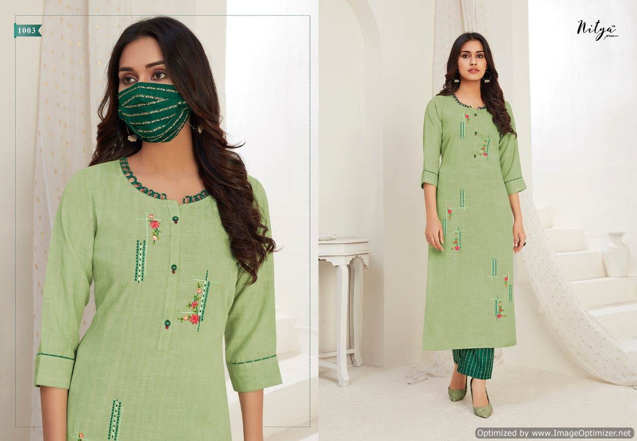 Lt Nitya Presents  Kavya Kurti With Bottom Collection