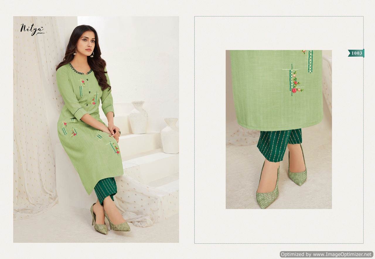 Lt Nitya Presents  Kavya Kurti With Bottom Collection