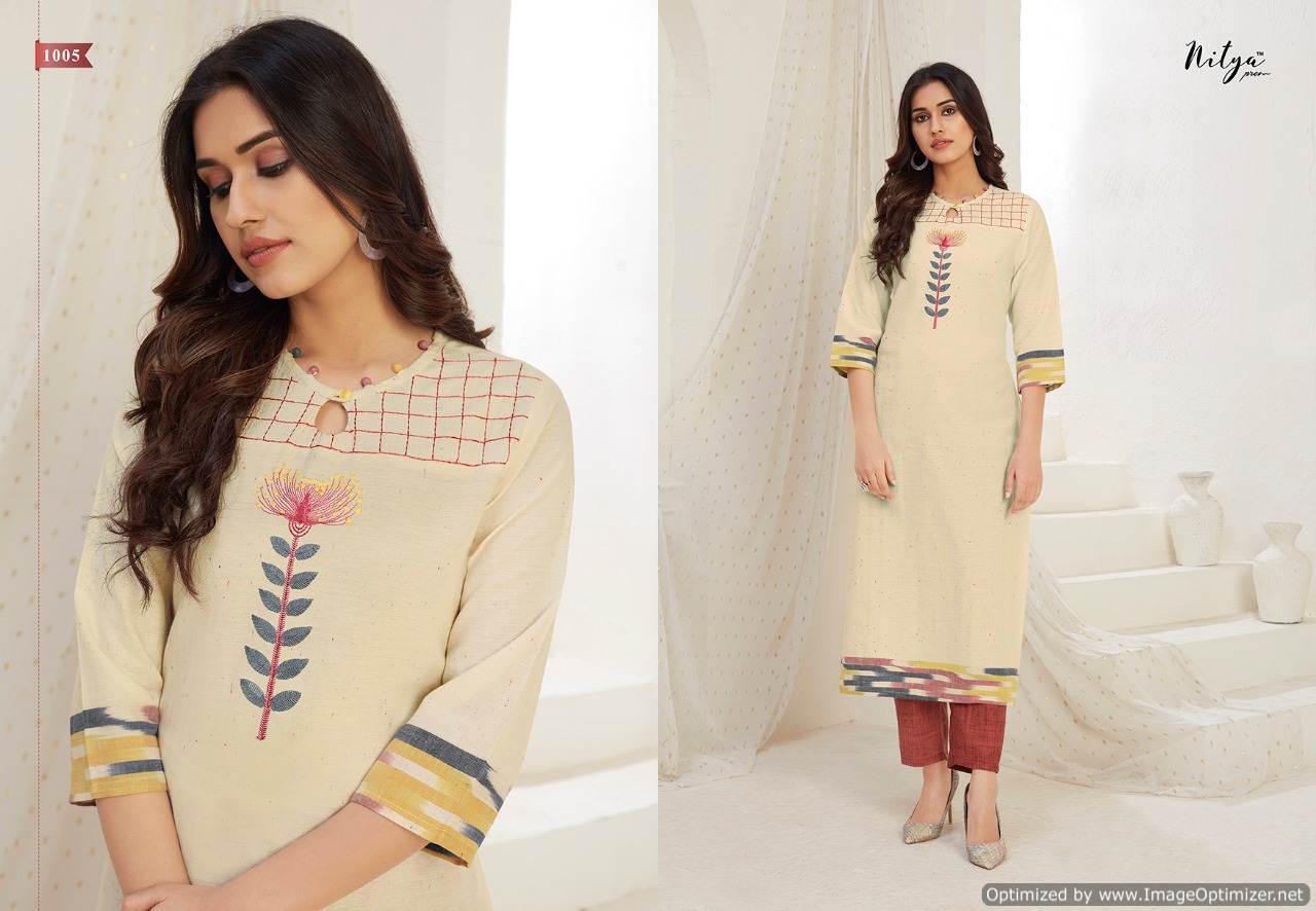 Lt Nitya Presents  Kavya Kurti With Bottom Collection