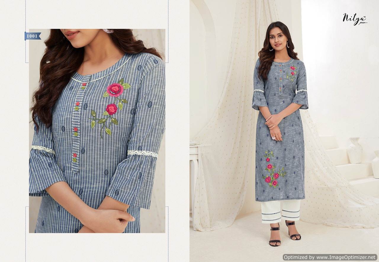 Lt Nitya Presents  Kavya Kurti With Bottom Collection