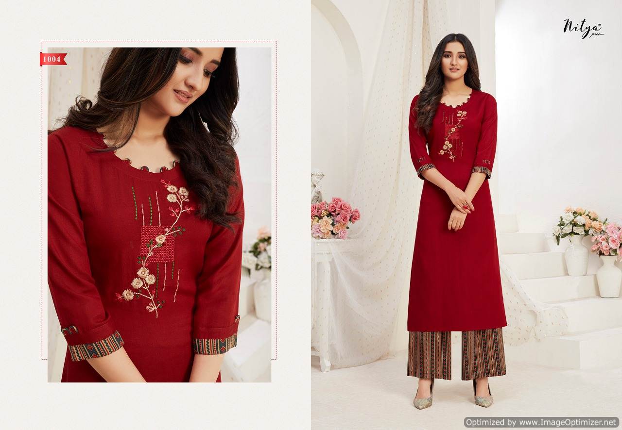 Lt Nitya Presents  Kavya Kurti With Bottom Collection