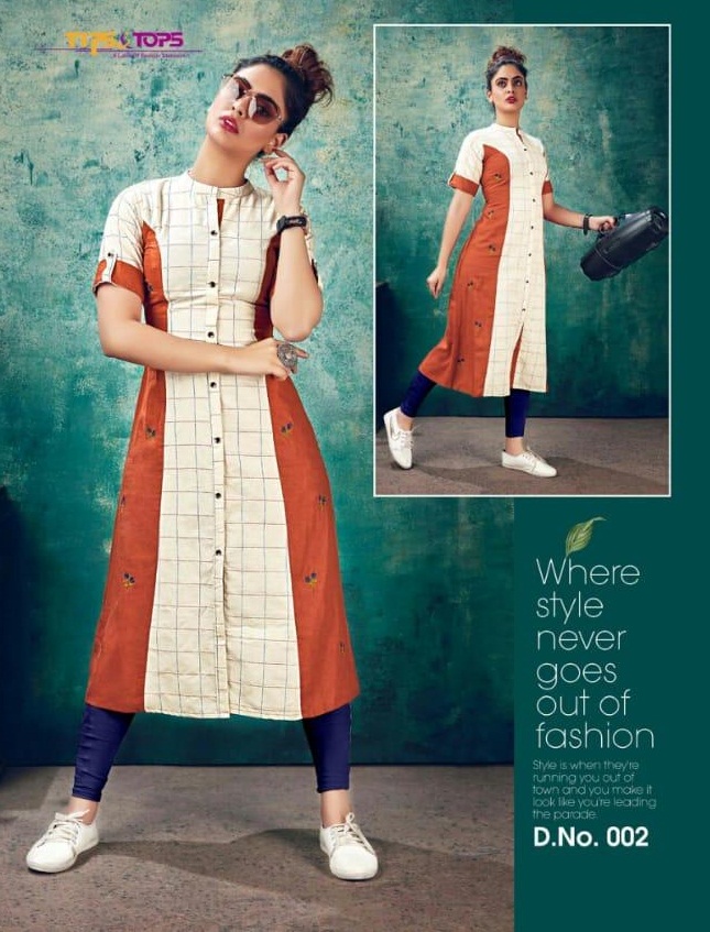 Tips & Tops  Presents Maya   Long  Designer  Kurti  Catalog