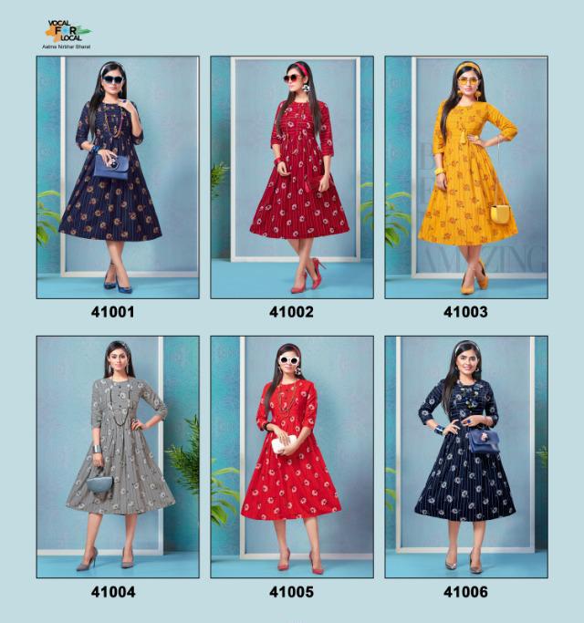 Mayra Presents Chocolate 4 Heavy Rayon Stylish Kurtis
