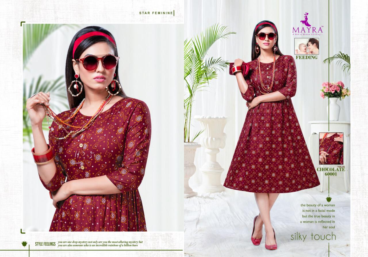 Mayra Presents  Chocolate Vol  5  Stylish Kurtis