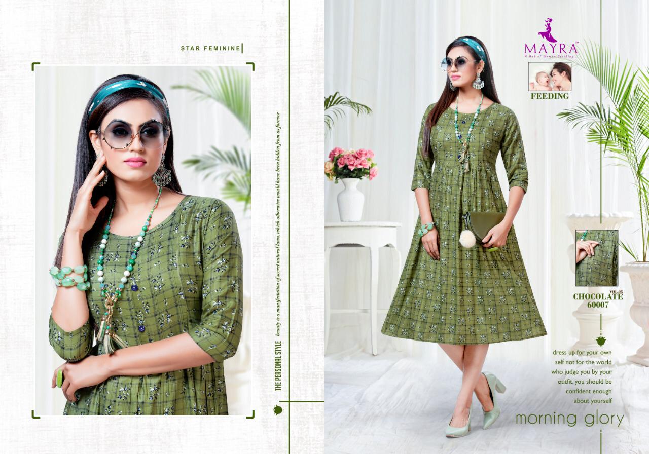 Mayra Presents  Chocolate Vol  5  Stylish Kurtis
