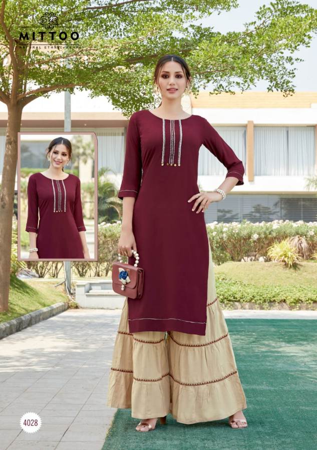 Mittoo  Presents Zohra Vol  4  Kurti With Bottom Collection