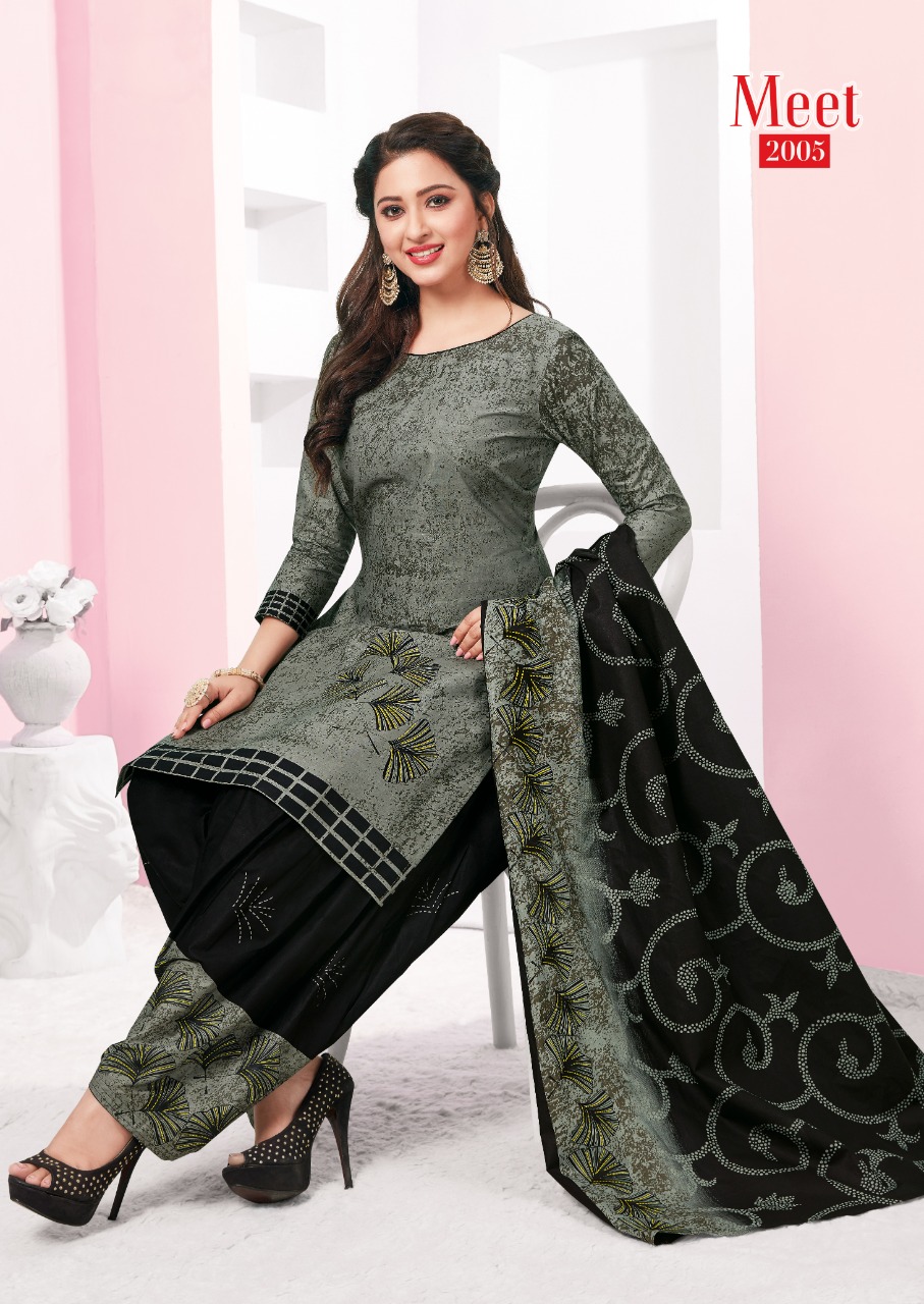 Navkar Presents Meet  Vol 2 Ready Made  Printed Dress Material