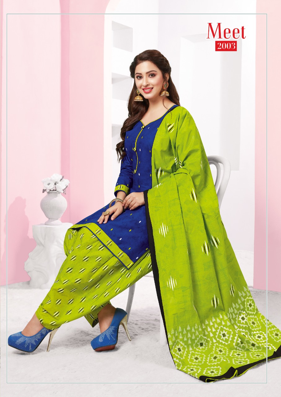 Navkar Presents Meet  Vol 2 Ready Made  Printed Dress Material