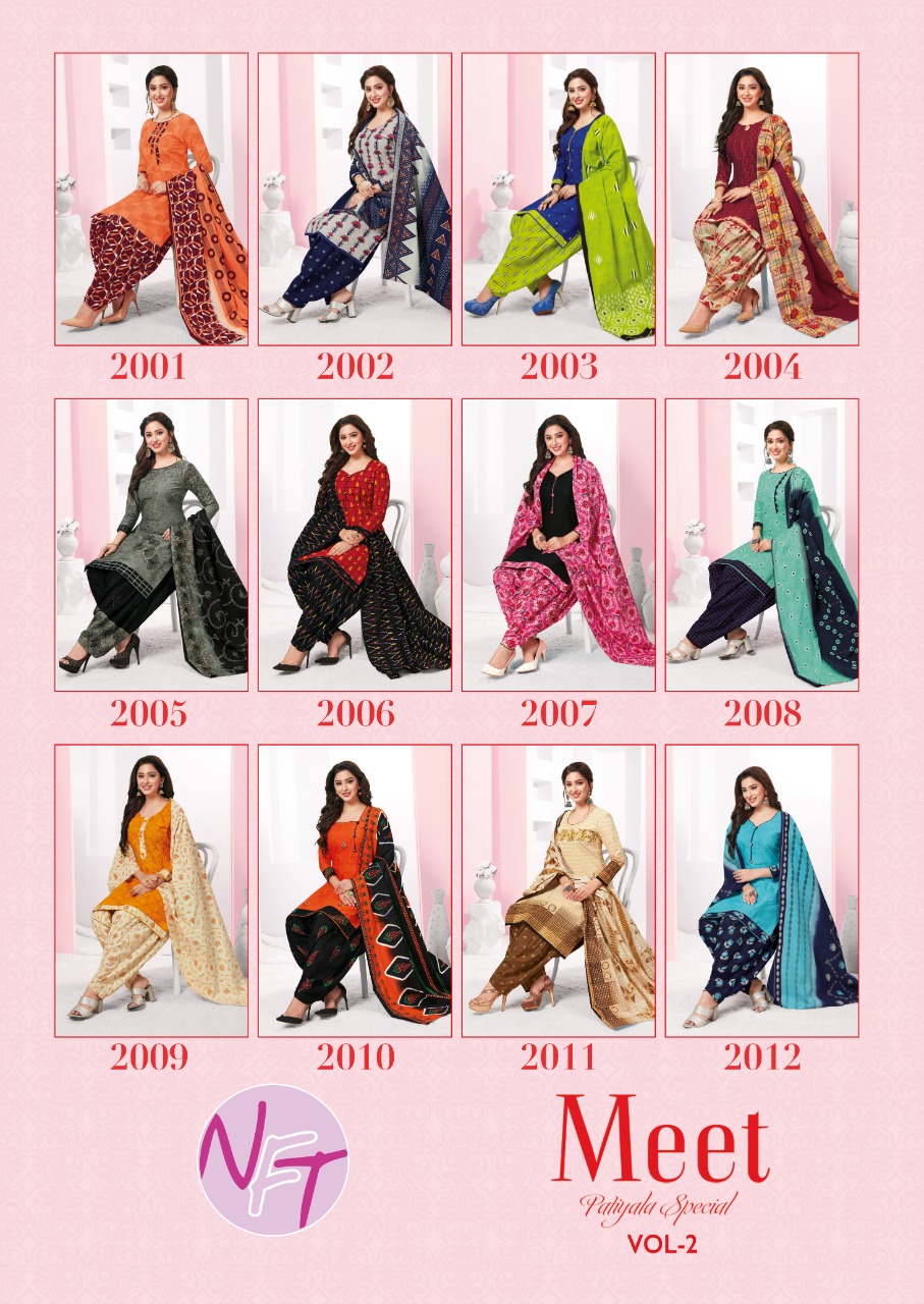 Navkar Presents Meet  Vol 2 Ready Made  Printed Dress Material