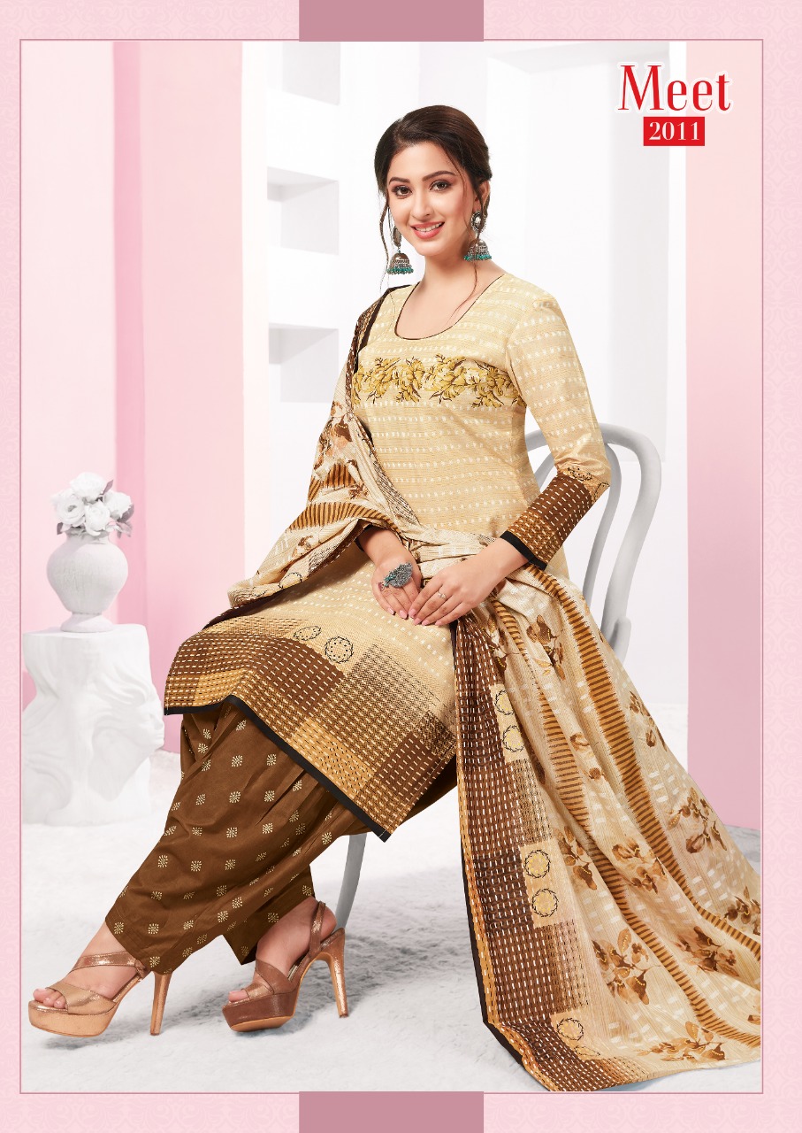 Navkar Presents Meet  Vol 2 Ready Made  Printed Dress Material