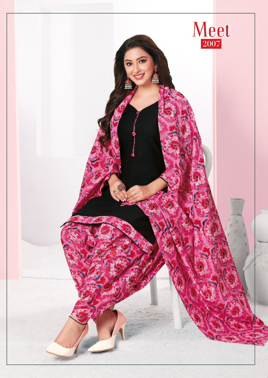 Navkar Presents Meet  Vol 2 Ready Made  Printed Dress Material