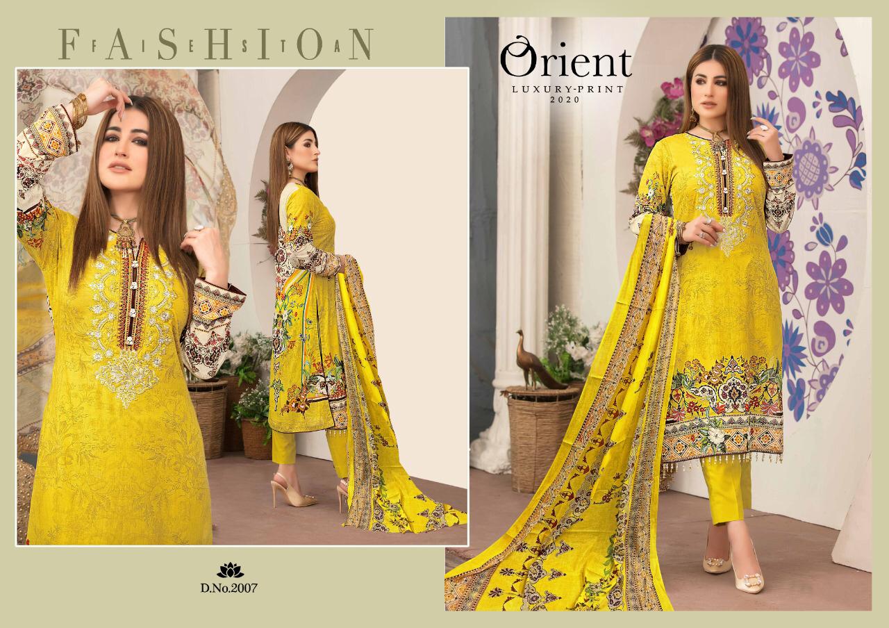 Orient Luxury Print 2020 Lawn Karachi Dress Material