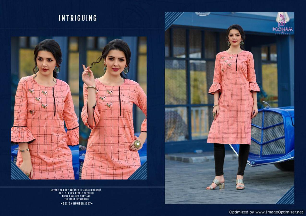 Poonam  Presents Collection Casual Wear Kurti