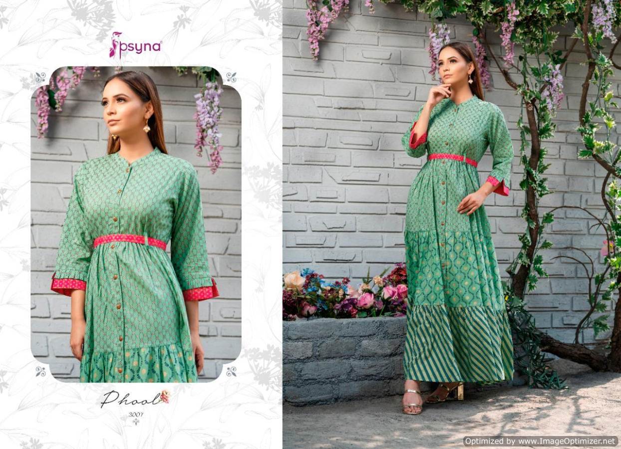 Psyna Presents Phool Vol 3 Gown Style Kurti Collection